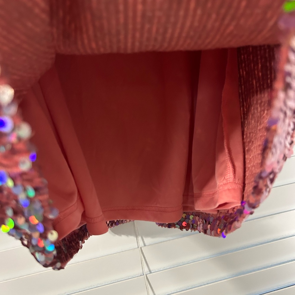 Zara Pink Sequin Long Sleeve Dress - Picture 7 of 8